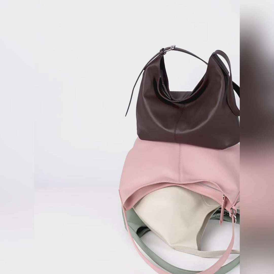 Genuine Leather Crossbody Shoulder Bag for Women Large Capacity Handbag