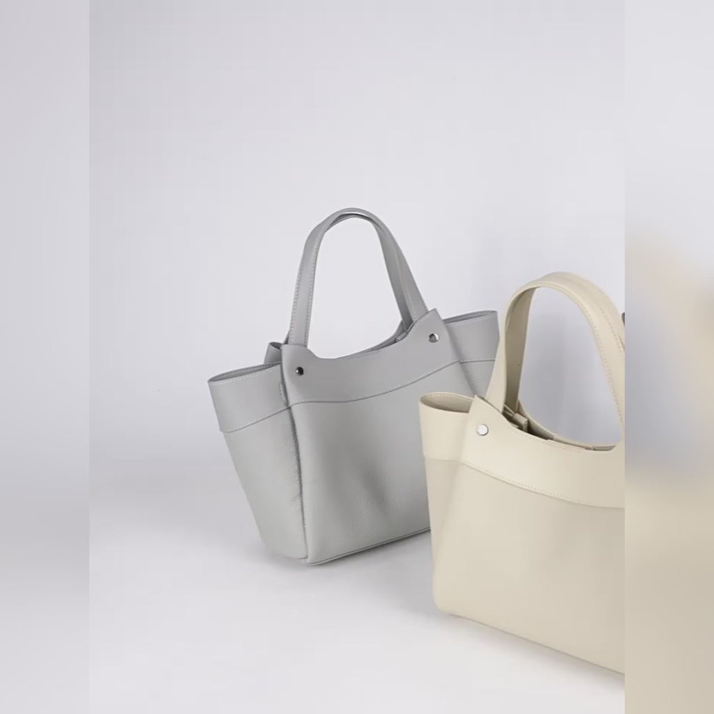 Genuine Leather Basket Tote Bag for Women Vintage Soft Crossbody Shoulder Handbag